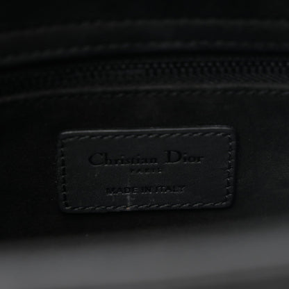 Ultra Matte Calfskin Cannage Medium Lady Dior Black