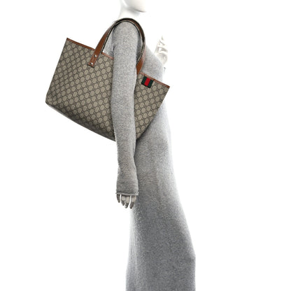 GG Plus Monogram Medium Signature Web Loop Tote Brown