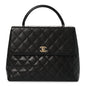 Caviar Quilted Jumbo Kelly Flap Black