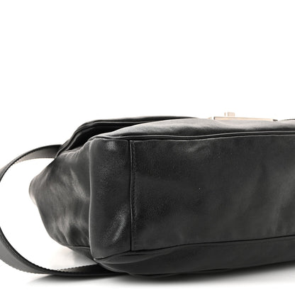 Calfskin Medium Modu Shoulder Bag Black