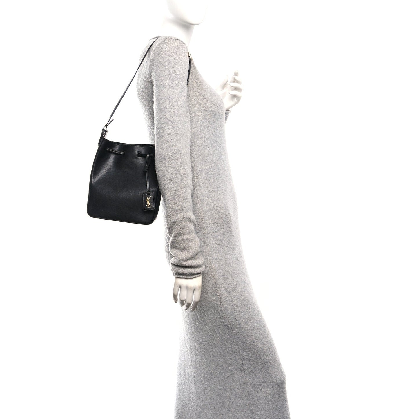 Calfskin Small Bucket Bag Black