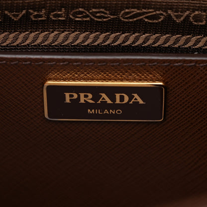 Saffiano Lux Large Galleria Double Zip Tote Cacao