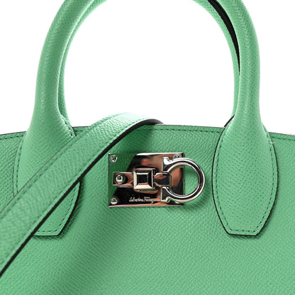 Hammered Calfskin Small The Studio Box Bag Fresh Mint