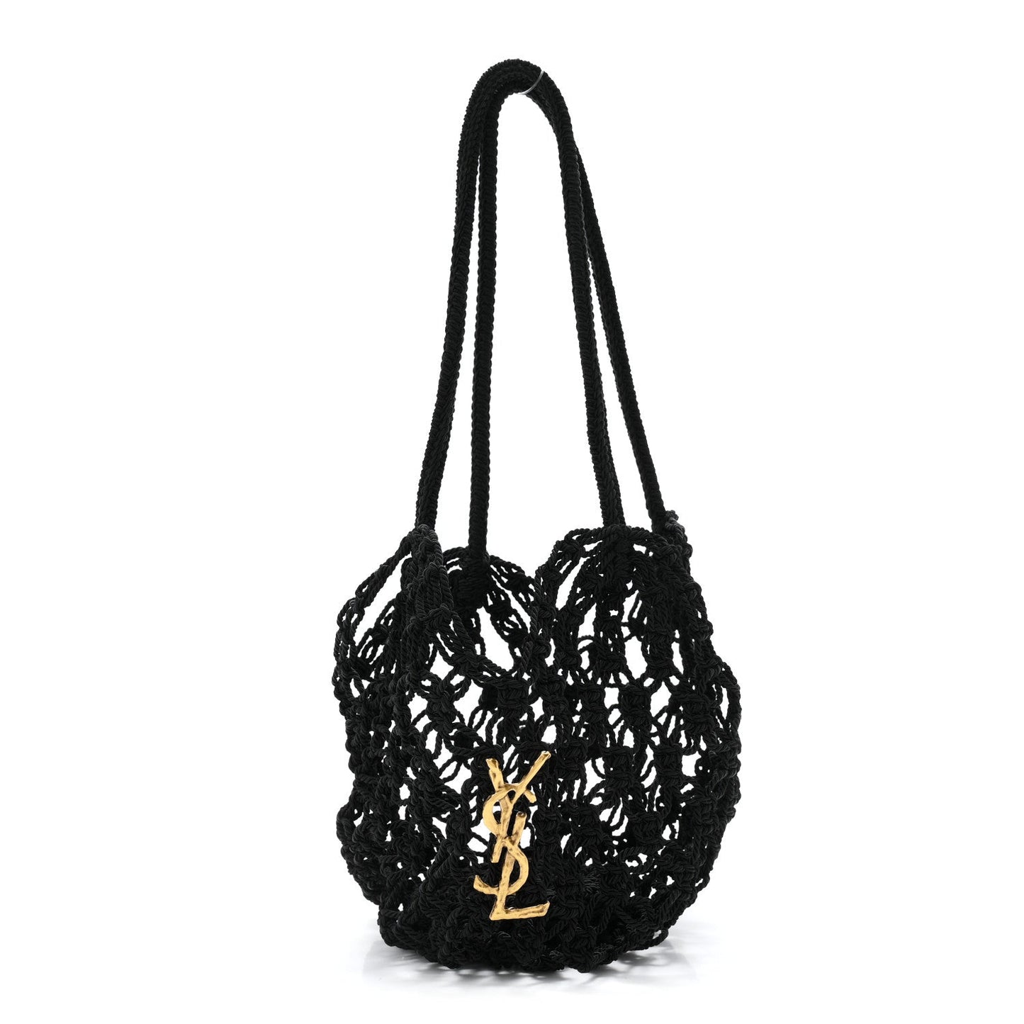 Crochet Small Shopping Bag Black