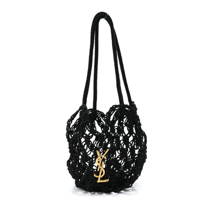 Crochet Small Shopping Bag Black