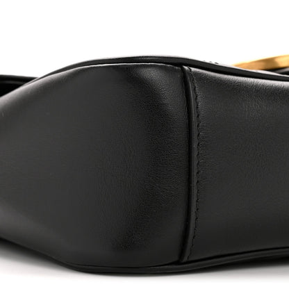 Calfskin Matelasse Small GG Marmont Shoulder Bag Black