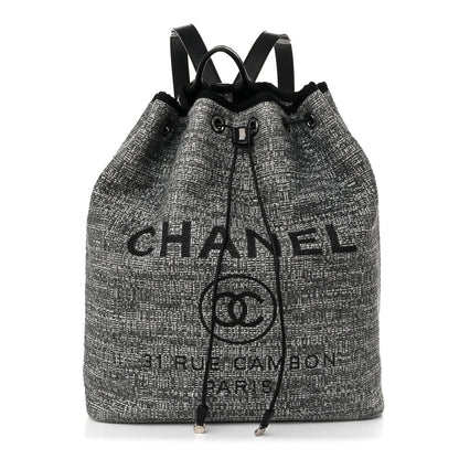 Canvas Large Deauville Backpack Charcoal