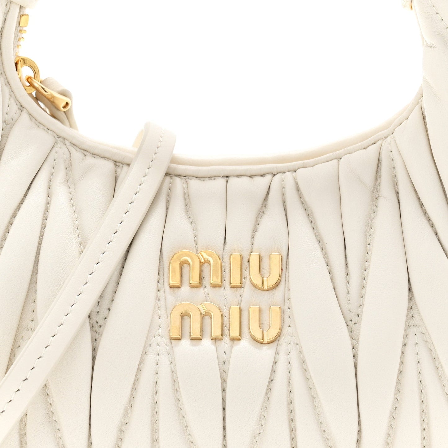 Nappa Matelasse Mini Wander Hobo White
