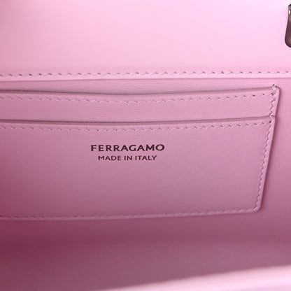 Brushed Calfskin Mini Wanda Top Handle Bag Bubble Gum