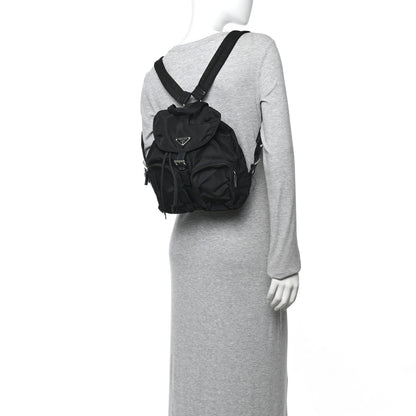 Nylon Vela Medium Backpack Black