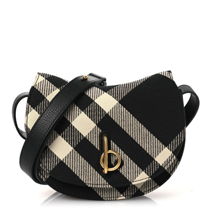 Jacquard Check Rocking Horse Crossbody Black