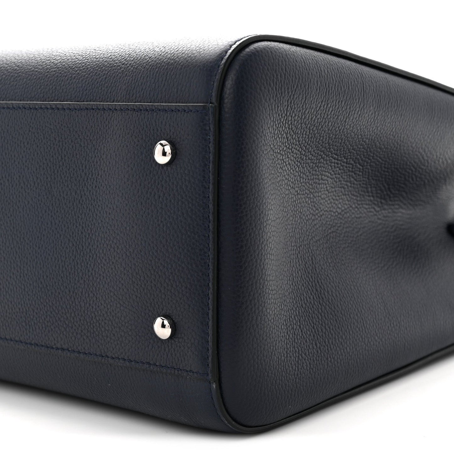 Grained Calfskin Medium Neo Executive Shopper Tote Dark Blue