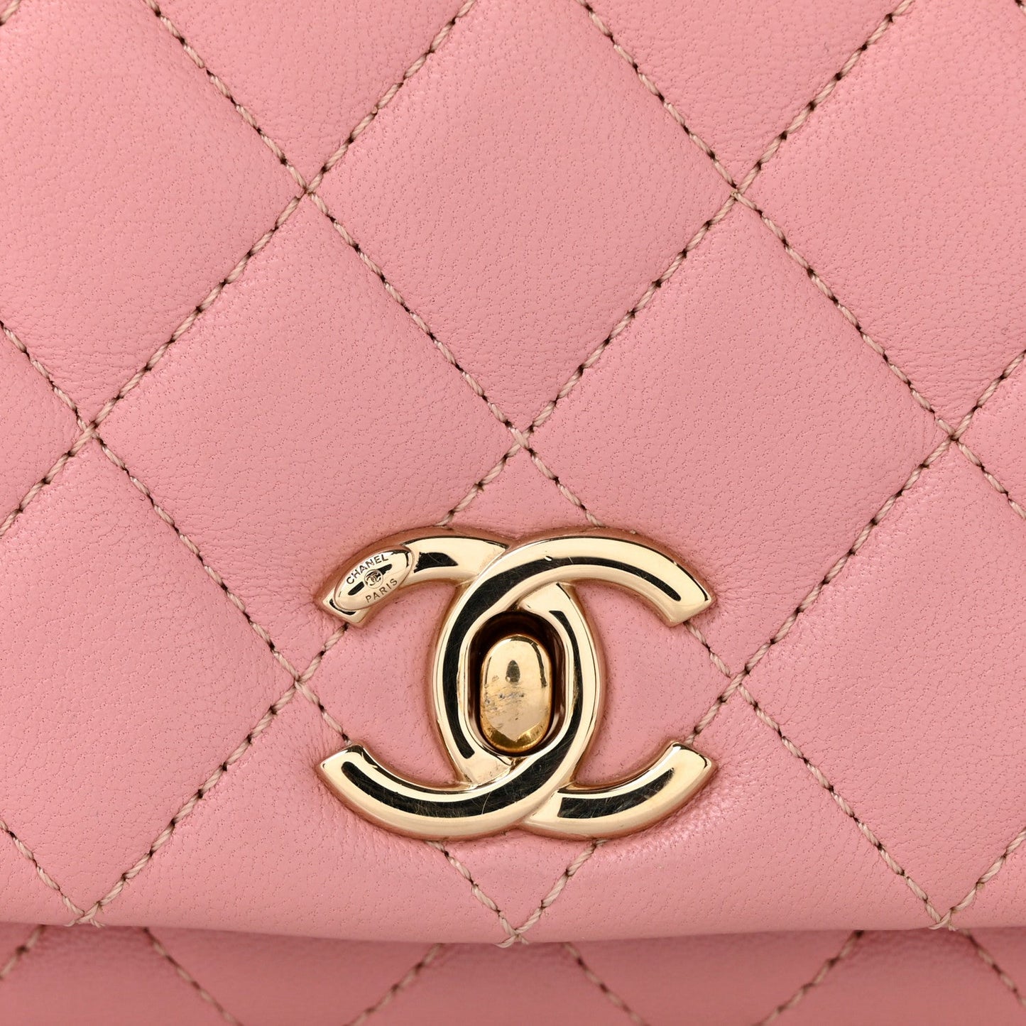 Lambskin Quilted Small Citizen Chic Flap Pink