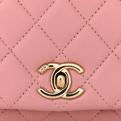 Lambskin Quilted Small Citizen Chic Flap Pink