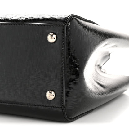 Patent Vitello Elite Petite 2Jours Tote Black