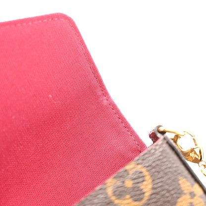 Monogram Pochette Felicie Chain Wallet Fuchsia