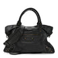 Calfskin Lizard Embossed Classic Hardware City Black