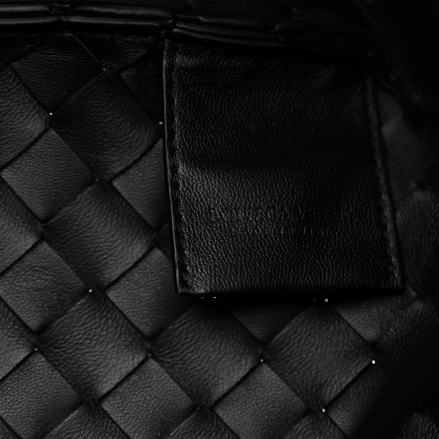 Nappa Intrecciato Small Campana Shoulder Bag Black
