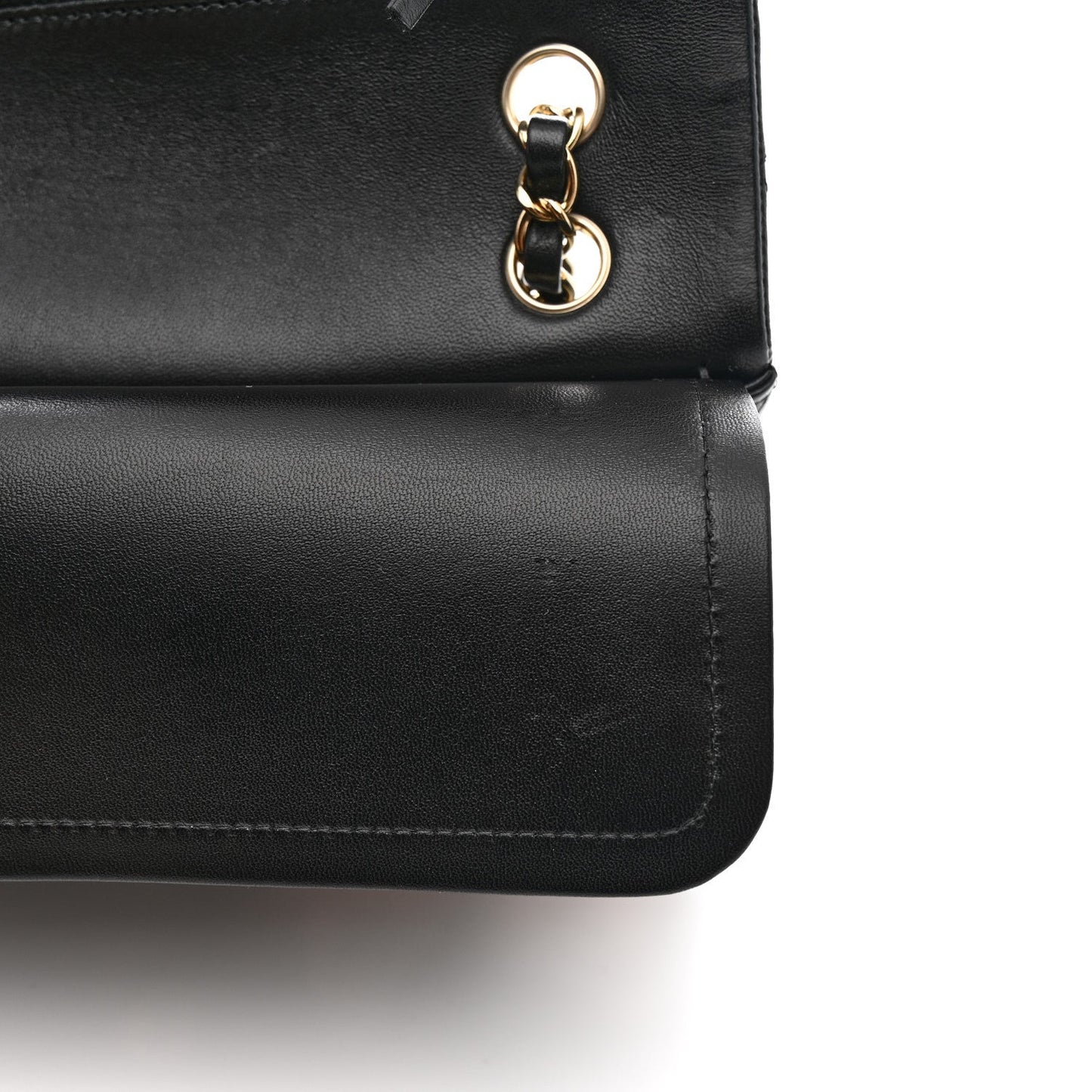 Lambskin Quilted Medium Hollywood Charms Double Flap Black