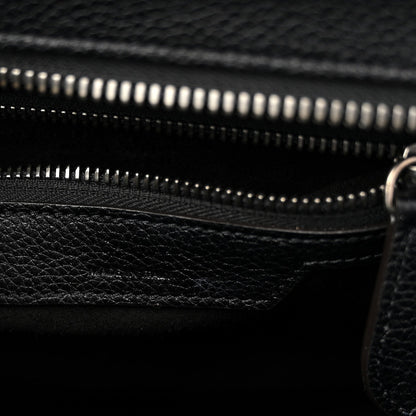 Drummed Calfskin Micro Luggage Black