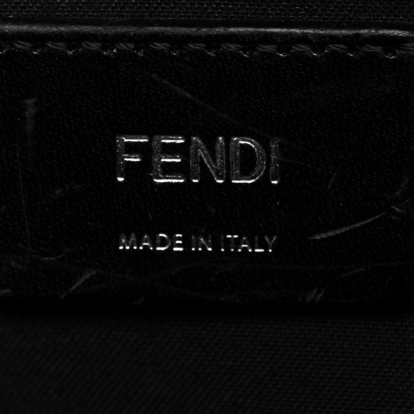 Vitello Century Bi-Color FF 1974 Embossed Belt Bag Maya Black