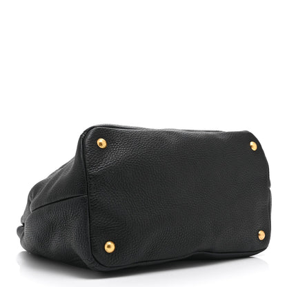 Vitello Daino Tote Black