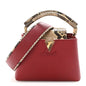 Taurillon Snakeskin Mini Capucines Burgundy
