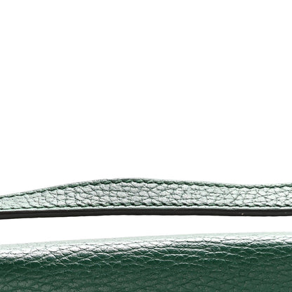 Dollar Calfskin Interlocking G Chain Wallet Emerald