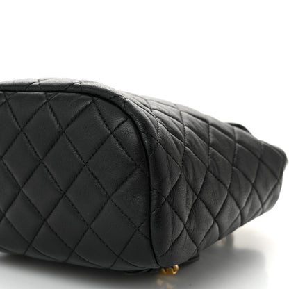 Lambskin Quilted Mini Urban Spirit Backpack Black