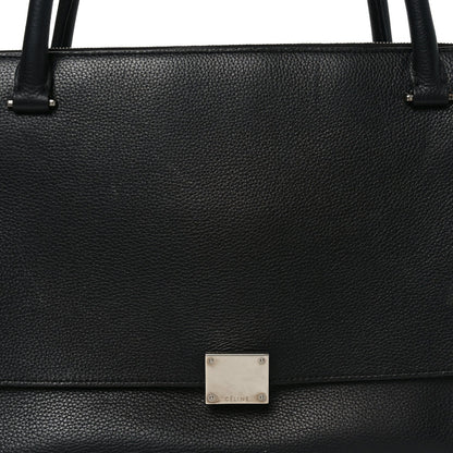 Drummed Calfskin Suede Double Zip Trapeze Black