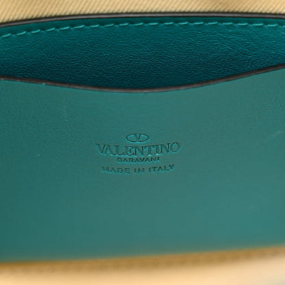 Calfskin Vlogo Bucket Bag Blue