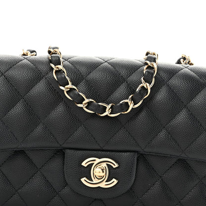 Caviar Quilted Mini Rectangular Flap Black