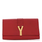 Calfskin Classic Y Ligne Clutch Red