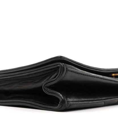 Lambskin Quilted Diamond CC Flap Black