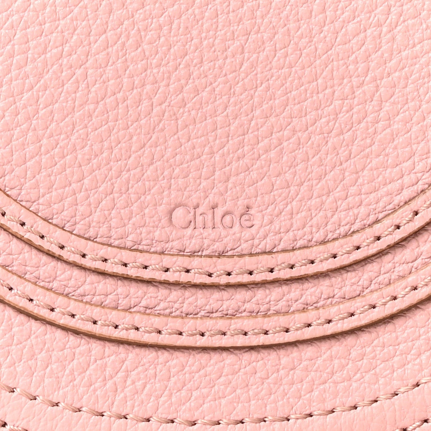Grained Calfskin Small Marcie Saddle Bag Blossom Pink