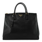 Saffiano Lux Extra Large Galleria Double Zip Tote Black