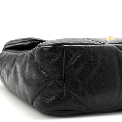 Goatskin Quilted Medium Chanel 19 Flap Black