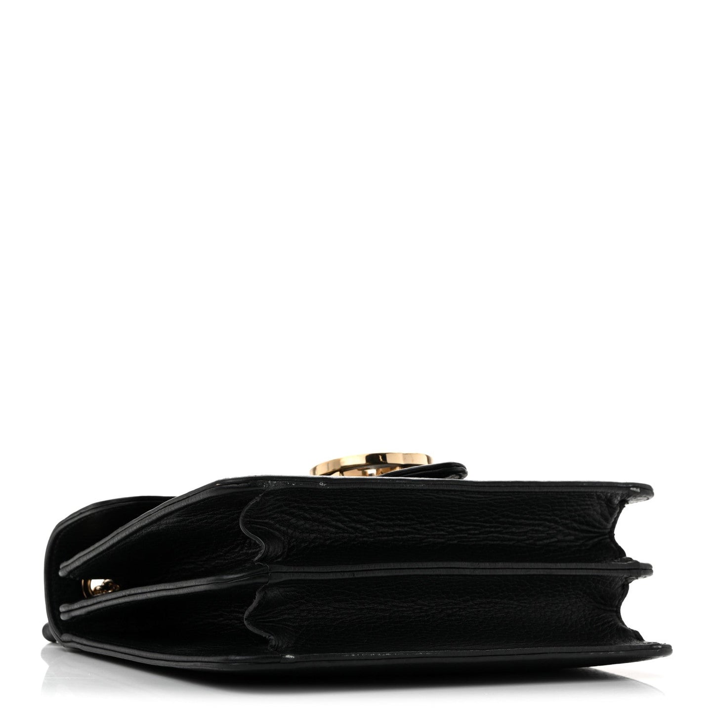 Dollar Calfskin Small Interlocking G Shoulder Bag Black