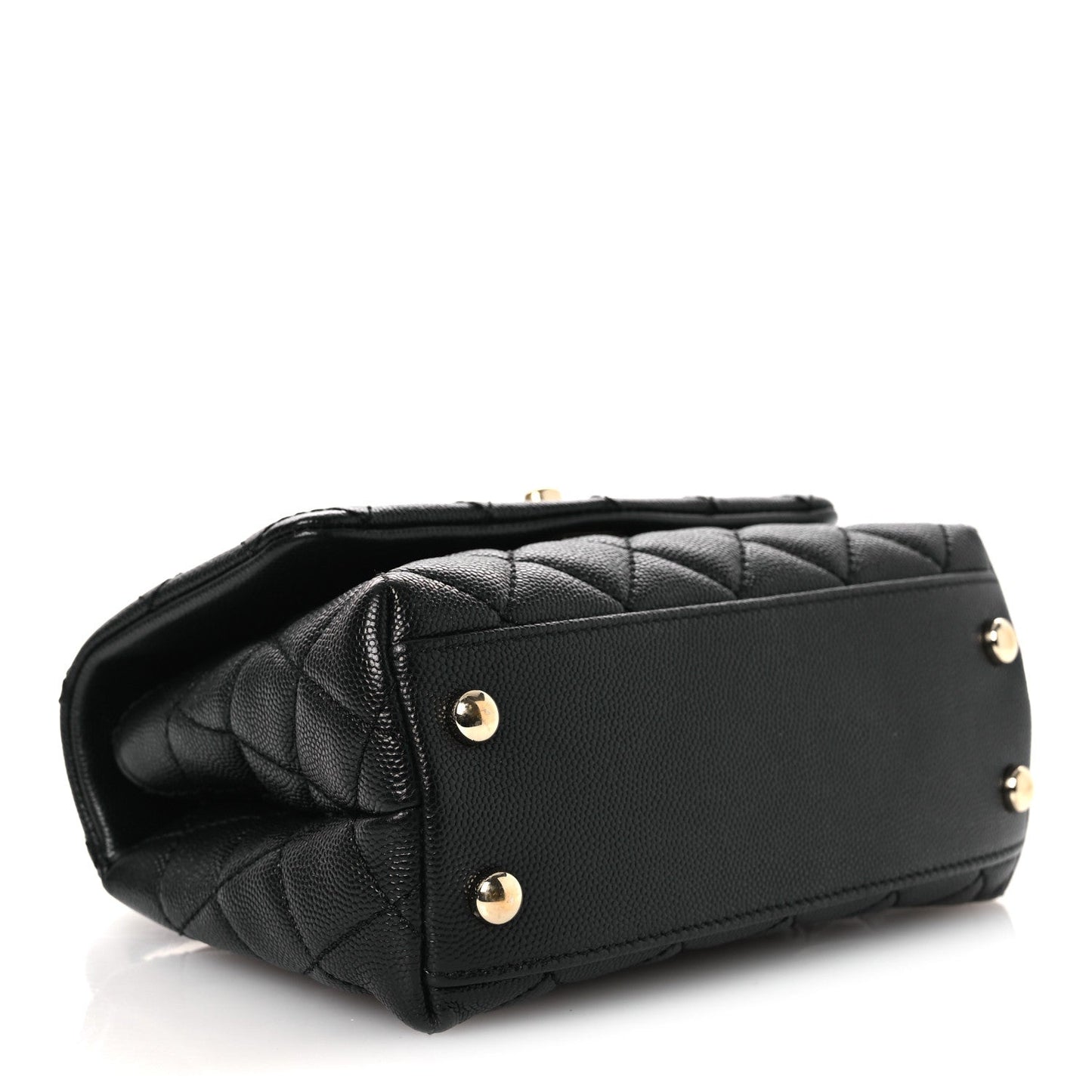 Caviar Quilted Extra Mini Coco Handle Flap Black