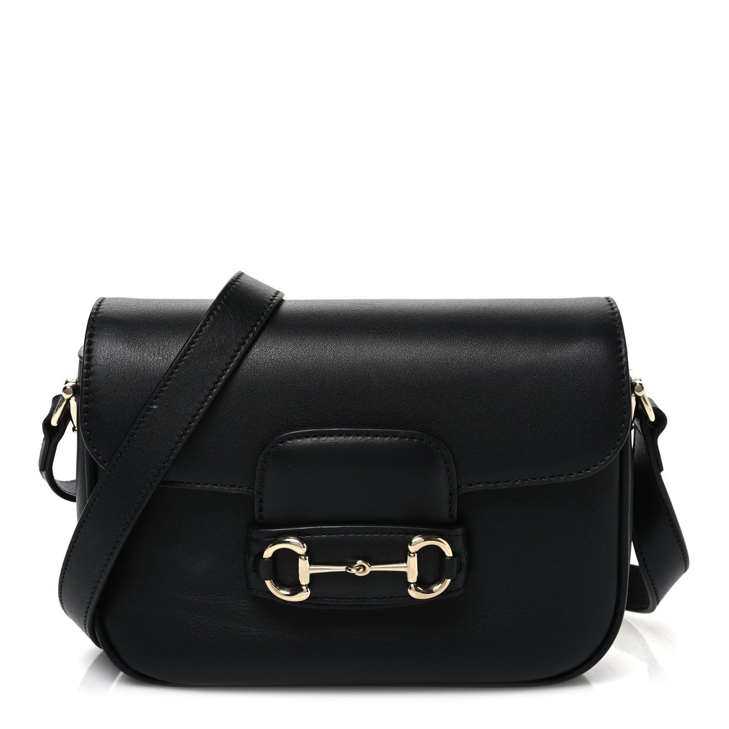 Arabella Calfskin Horsebit 1955 Shoulder Bag Black