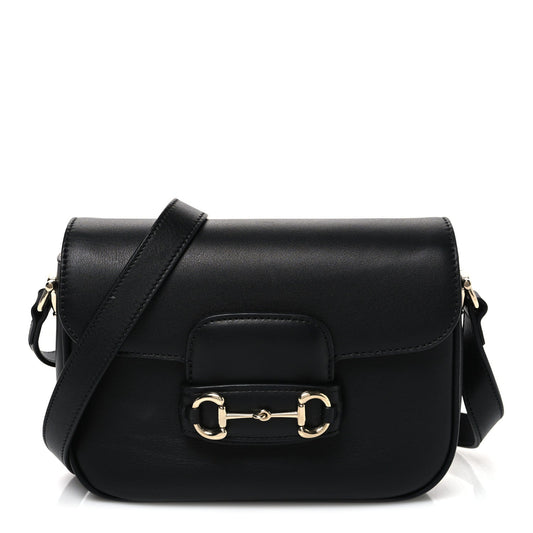 Arabella Calfskin Horsebit 1955 Shoulder Bag Black