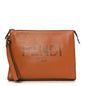 Vitello Grace Light Logo Clutch Bag Brandy