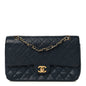 Caviar Quilted Small Double Flap Navy