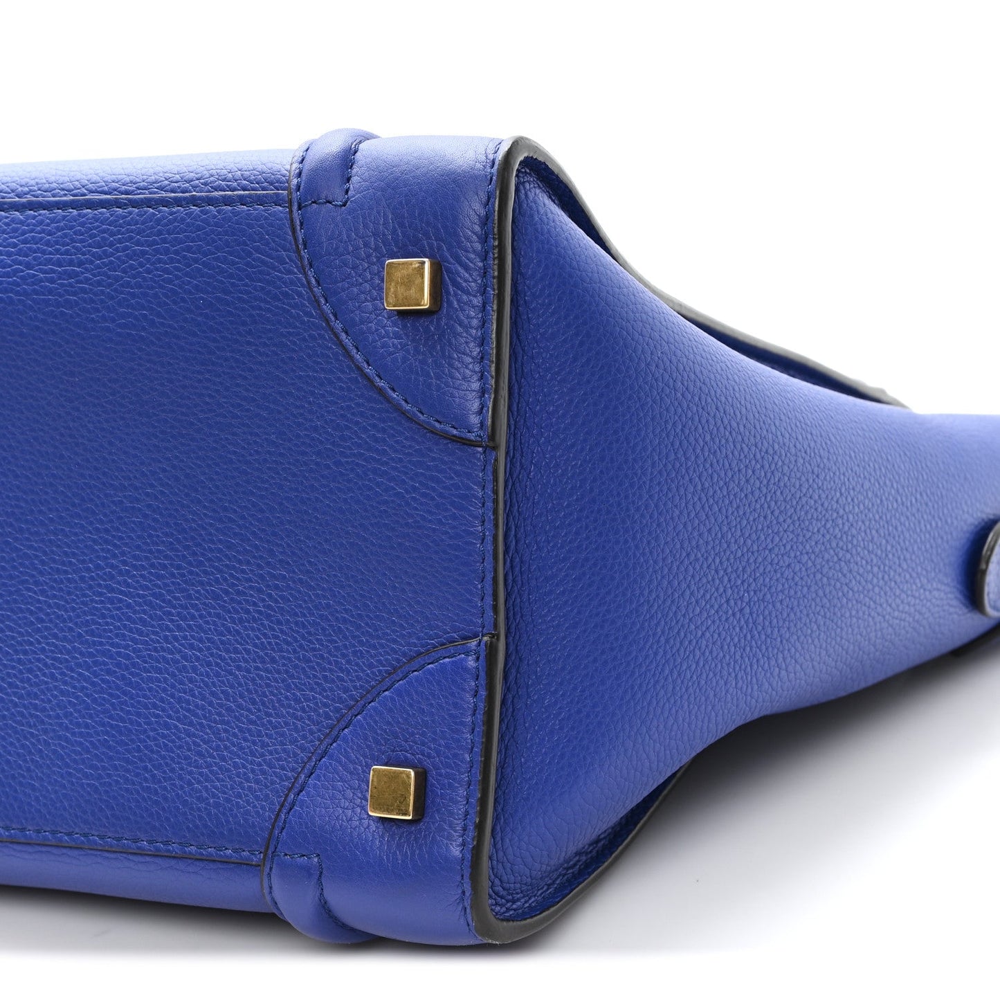 Drummed Calfskin Mini Luggage Indigo