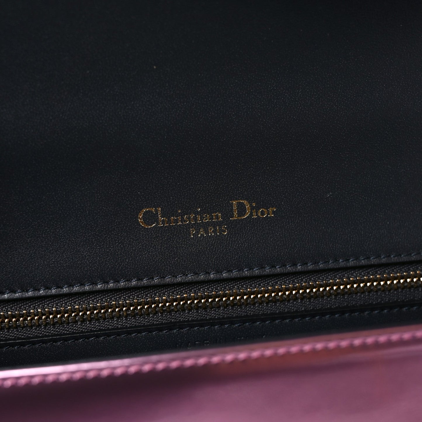 Metallic Patent Micro-Cannage Medium Diorama Flap Bag Pink