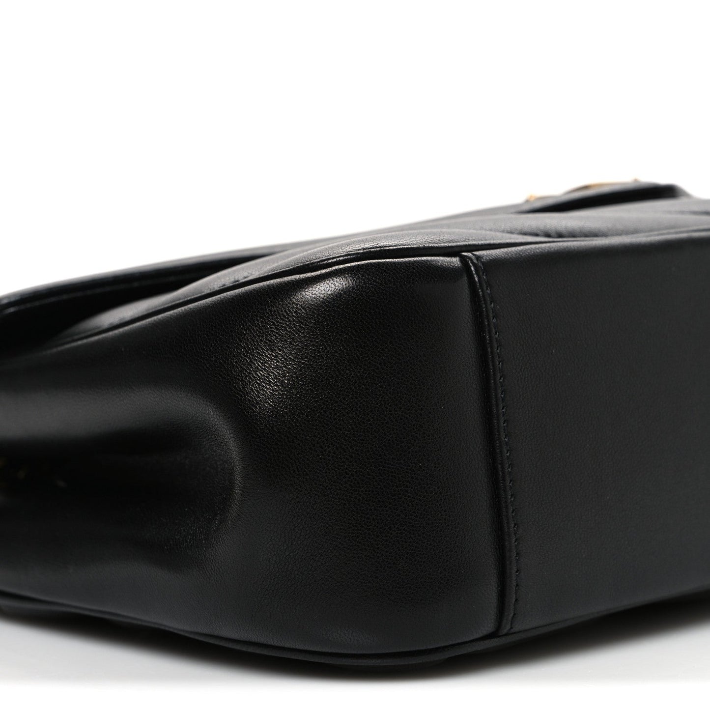 Lambskin Chevron Quilted Medium Loulou Black