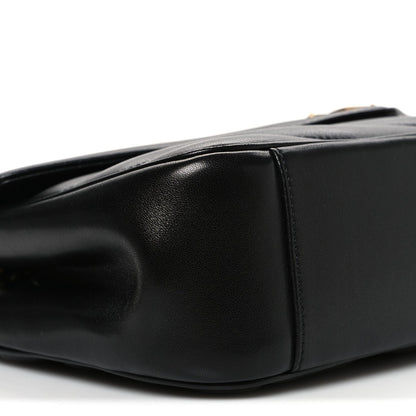 Lambskin Chevron Quilted Medium Loulou Black