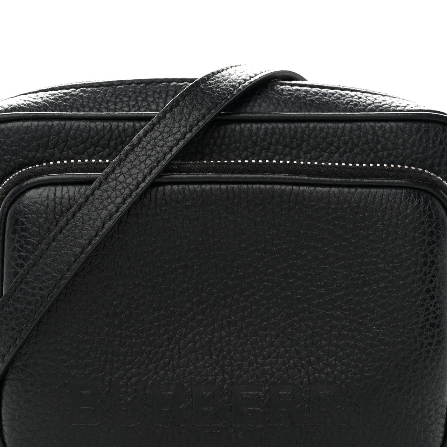 Grained Calfskin Small Camera Bag Black
