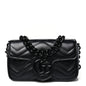 Calfskin Matelasse Monochrome GG Marmont Chain Belt Bag Black