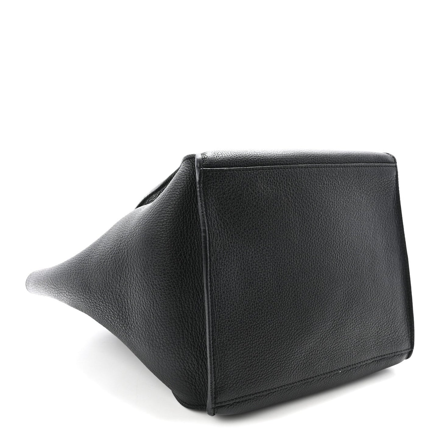 Supple Grained Calfskin Small Big Bag Black